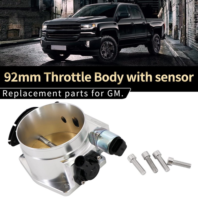 Tektall 92mm Aluminum Throttle Body with Throttle Position Sensors TPS