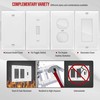 ENERLITES Combination Toggle Light Decorator Switch Wall Plate, Size 3-Gang