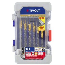 TIVOLY 11453170006 Ranger 18 Steam Tin Drill Bits in Metal Case