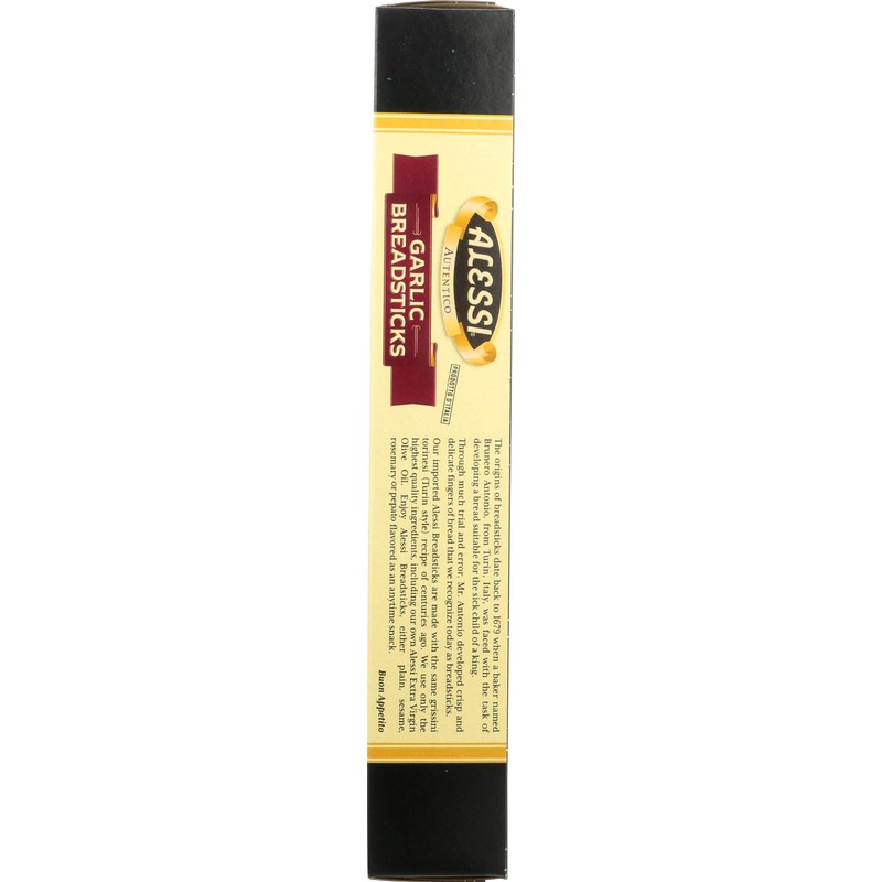 Alessi Bread Sticks Garlic, 4.4 oz (Pack of 1)