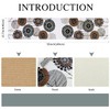 Table Runner Flowers Modern Abstract Table Runner Green Brown Table