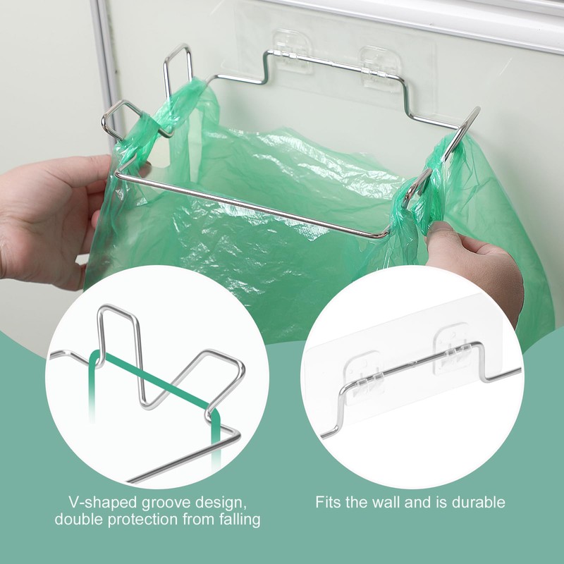 OYSIR Stainless Steel Trash Bag Holder for Kitchen Cabinets Doors