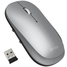 Buffalo BSMBW535NSV Wireless Mobile Mouse, 2.4 GHz Receiver, FLEXUS, Thin, Lightweight, 5 Buttons, Equipped with Back/Forward Buttons, Wireless, Quiet, Blue LED MIL Standard Compliant, DPI Switching