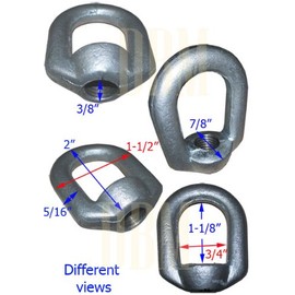 10 PCS Eye Nut Drop Forged Carbon Steel 1,250lbs Bail Size 5/16 Tap Thread 3/8"