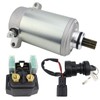 STABSOLI Starter Motor & Solenoid Relay & Ignition Switch for
