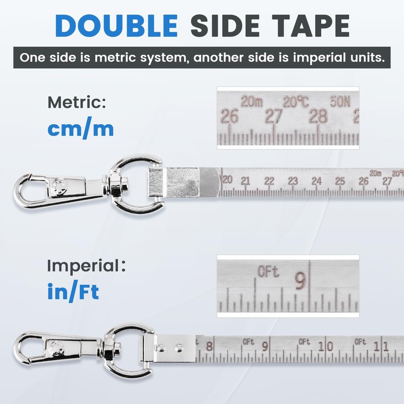 YJINGRUI 33ft/10m Oil Tank Gauging Tapes, Explosion Proof, Stainless Steel