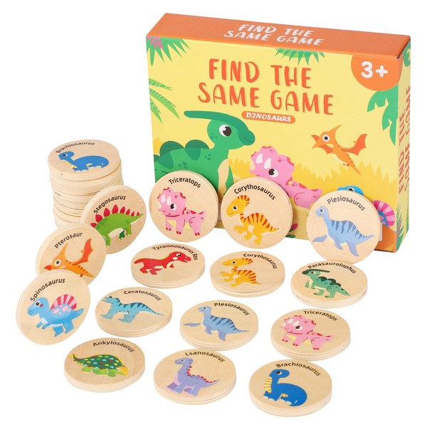 Memory Game Wooden Laying Card Game with Cute Animal Pairs