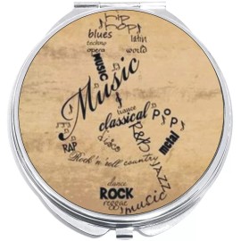 NewCharms Music Notes Treble Clef Compact with Mirrors - Perfect for your Pocket or Purse