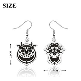 OKEYCH Movie Inspired Gift Door-Knocker Earrings Goblin King Fan Jewelry Movies Literary Gift Horror Movie Merch (Knocker E)
