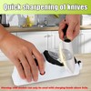 Gusneck Electric Knife Sharpener,(USB) Double Sided Knife Sharpener,Quick Sharpening &