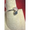 Natural Creations Aquamarine And Morganite thumb ring sterling silver size