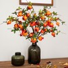 Artificial Pomegranate Branches,4Pcs Faux Fruit Stems for Home Decor,31.5IN
