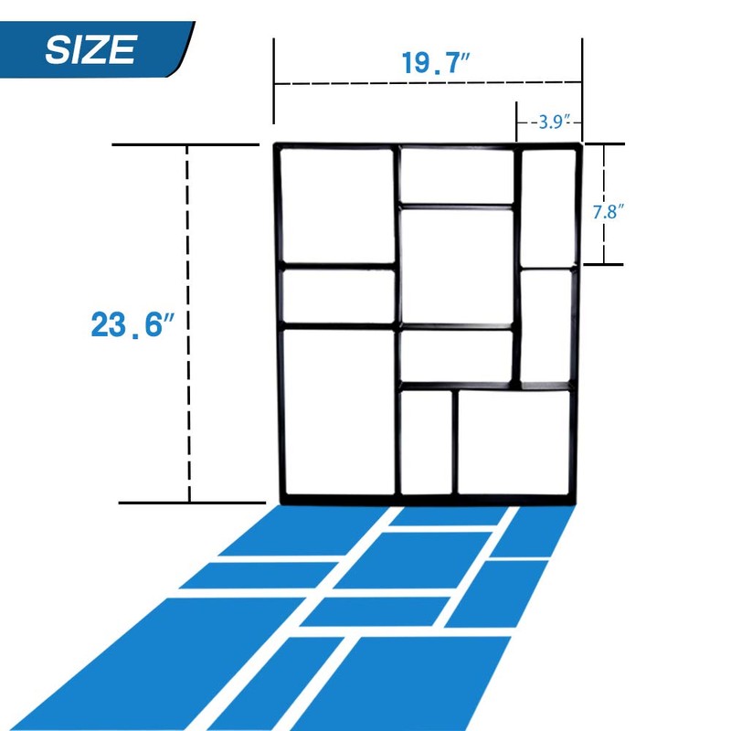 CJGQ Jumbo Size 2Pack Walk Maker Reusable Concrete Path Maker