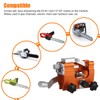 Chainsaw Sharpener, Chainsaw Sharpening Jig Kit with Tungsten Burr, Hand-Cranked