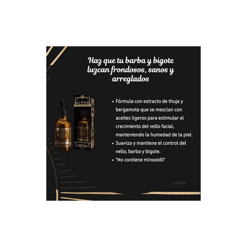 Kit de Cuidado para Barba y Bigote, Aceite de Bergamota
