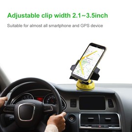 Portable Cell Phone Holder Vehicle Suction Cup Mount & Bracket 360°Adjustable Rotating for Phone, GPS, Home Decoration