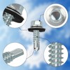 240PCS Roofing Screws with Rubber Washers 4.8x16mm Hex Head Self