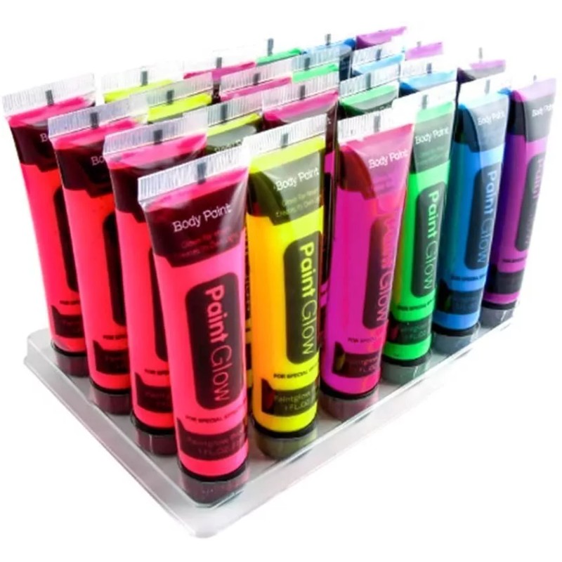 Sombreros y Fiesta México 6 Tubo Pintura Neon Fluorescente Glow