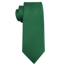 AIMENGWU Men's Ties Solid Color Formal Neckties 3.15" (8CM) Hunter Green Ties For Men
