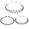 Pack of 3 Metal Hair Bands, Hair Bands Men Women,