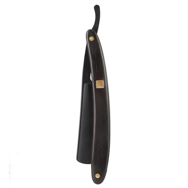 Sandalwood Handle Vintage Straight Manual Razor Holder Stainless Steel Beard