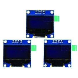 CANADUINO® 3 pcs OLED Display 128x64 Pixel 0.96 inch - I2C Bus - Compatible with Arduino STM32 NodeMCU ESP32