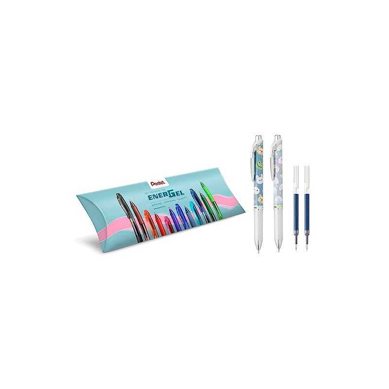 Pentel BLN75KW Energel Kawaii 0.5mm Black Ink Pack of 2