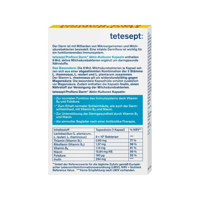 테테셉트 프로플로라 액티브 유산균 캡슐 24정 12.48g Tetesept Proflora Active