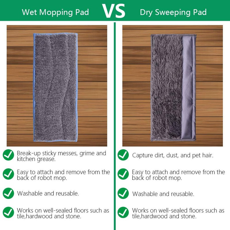 Neutop Wet Washable Reusable Mopping Pads Replacement Compatible with iRobot