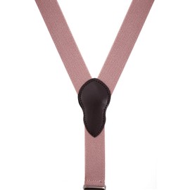 Shark Tooth Boys' Suspenders and Bow Tie Set Y-Back Adjustable for Wedding Blush 30"