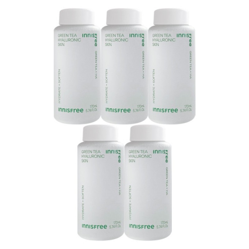 Innisfree Green Tea Hyaluronic Acid Skin 170ml 5 Pieces /