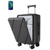 MGOB Carry On Luggage 22x14x9 Airline Approved, Durable Polycarbonate, Front