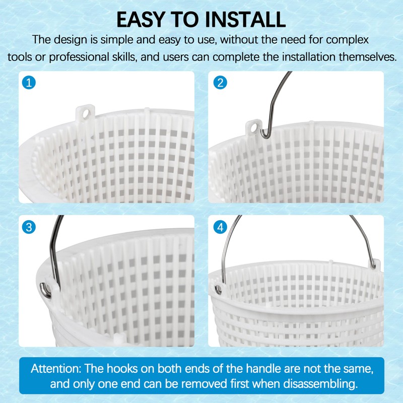 GQNDGN Skimmer Basket Handle Replacement, 2 Pack Fits Hayward SP1091
