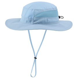 Connectyle Men's Outdoor Boonie Sun Hat UV Protection Fishing Hiking Camping Hat (Light Blue)