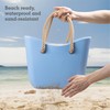 Brook + Bay Beach Rubber Tote Bag with Zipper -