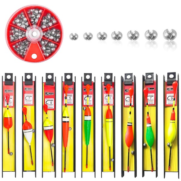YOUNGSAY 9 Piece Fishing Float Fishing Float Fishing Set with