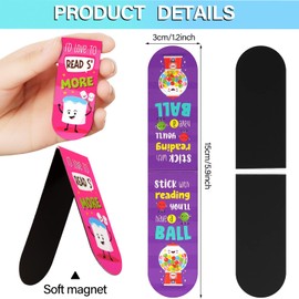 30 Piezas Marcadores Magnéticos Perfumados Surtidos Marcapáginas con Tema de Comida de Frutas para Rascar y Oler Marcador de Refranes Alentadores Lindo Marcador, 10 Estilos (Clásico)