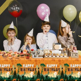 Hunting Birthday Party Decorations Happy Birthday Tablecloths for Boys Oh Deer Hunting Party Table Cover Camo Hunting Decor for Gone Hunting Party Supplies