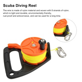 Dive Reel with Thumb Stopper, Diving Reel with 150ft High Visibility Yellow Line, Multi Purpose Dive Reel for Cave and Wreck Exploration/Recreational Diving/Spear Fishing, with