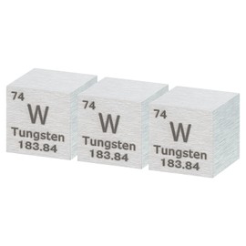 sourcing map 3 Pcs Tungsten Cube, 0.39 Inch High Density Metal Element Cube Metal Density Cube for Chemical Elements Collection Science Education Experiment Application, Silver