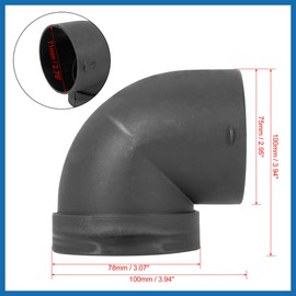 A ABSOPRO Car Heater Warm Air Duct Pipe Elbow Outlet Connection Plastic 75 mm Item Replacement