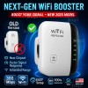 efunmodern NEW! WiFi Range Extender Internet Booster Wireless Signal Repeater