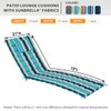 Sundale Outdoor Sunbrella Quilted Lounge Chair Cushion, Patio Acrylic Foldable