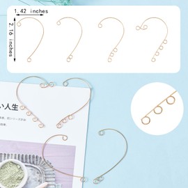 WEWAYSMILE 16 Pcs 4 Styles Ear Cuffs Earrings for Women,Golden Ear Cuffs Earring Findings Non Piercing Ear Wraps Earrings, Clip on Ear Cuff Earrings for DIY Earrings Charm Jewelry Making
