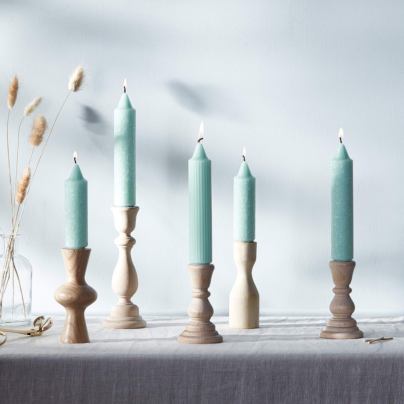 Root Candles Unscented Timberline Collenette 7-Inch Dinner Candles, 4-Count, Sky