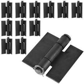 Weld On Hinges Extra Heavy Duty 4.4" x 4" Weldable Metal Butterfly Hinges Solid Steel Welding Butt Hinge Thickness 5mm for Heavy Metal Farm Garage Trailer Gates & Doors - 12 Pcs