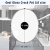 Oval Glass Lid for Rival 7-Quart Black (10-1/4" × 13-1/8")