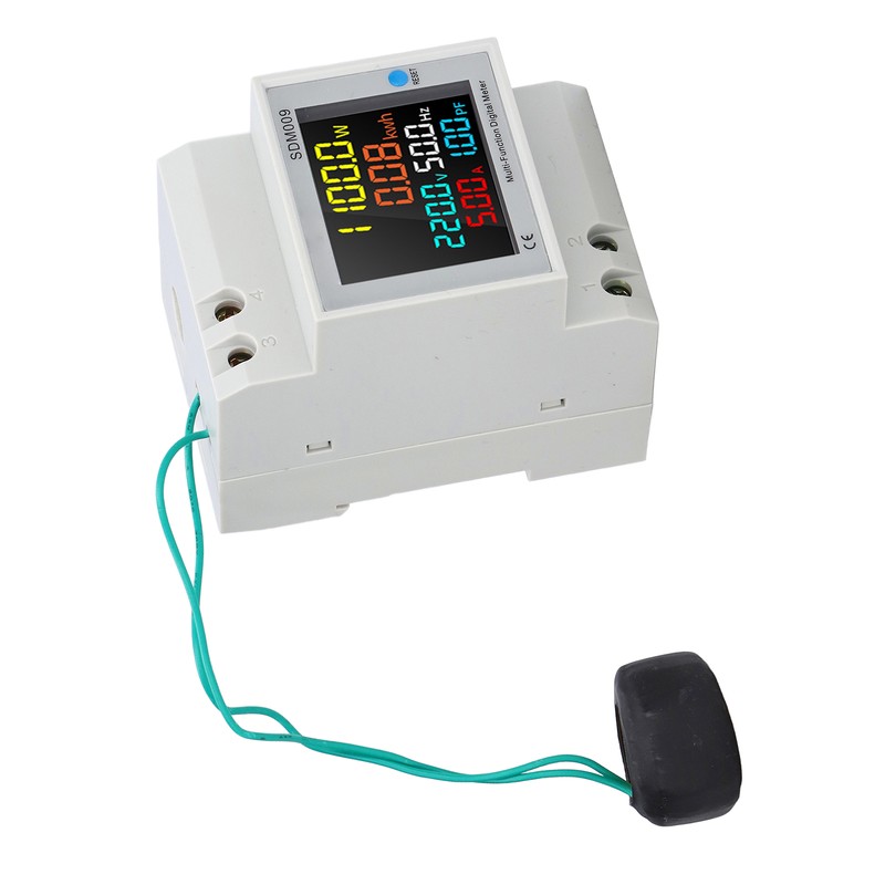 Single Phase Energy Meter Rail Frequency Power Factor Meters Multifunctional
