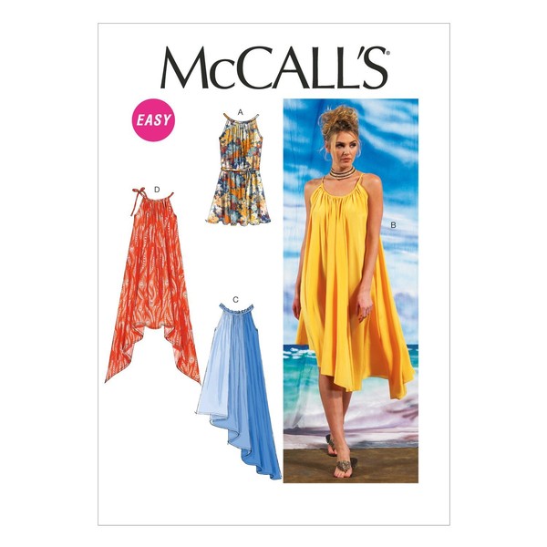 McCall Pattern Company M6743ZZ0 Misses' Dresses and Belt Sewing Template, Size ZZ (LRG-XLG-XXL)