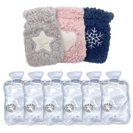 Set of 9 Reusable Pocket Warmers, Hand Warmers, Christmas, Finger Warmers with 3 Hand Warmer Bag Plush, Love Star, Snow Flake, Small Gifts, Advent Calendar, Children Adults, 13 x 8 cm